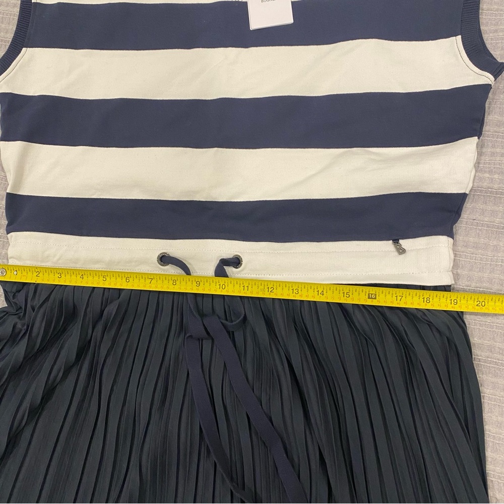 Bogner Women's Blue Striped Ira Dress - Sz Medium (8) - Picture 5 of 16